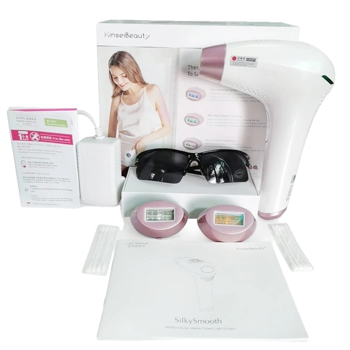 Епилатор IPL, ефективен и безопасен, червен, 3.9см, електрически