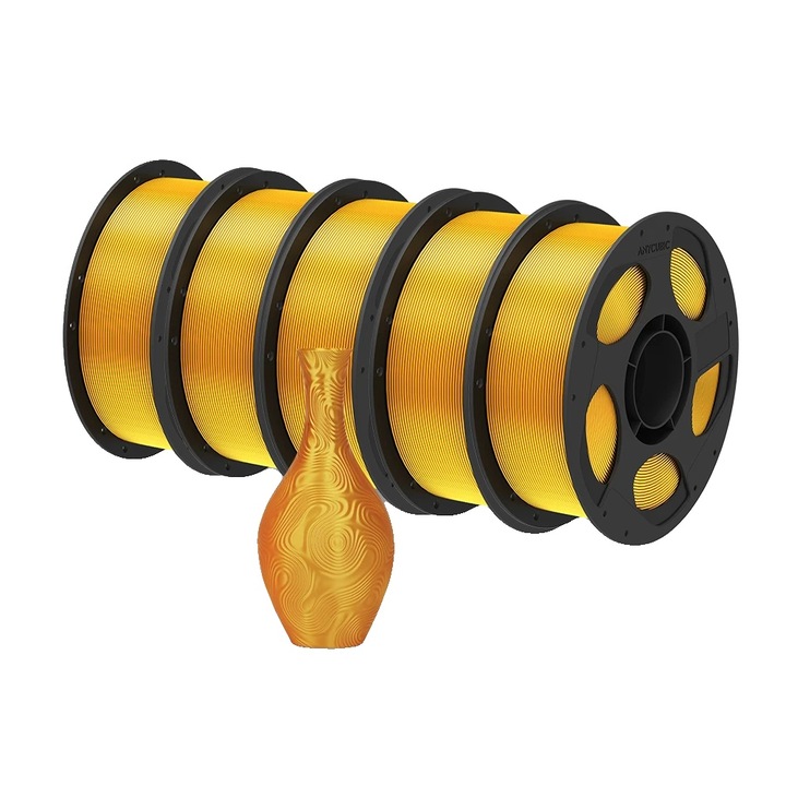 Filament 3D, 5kg, Aur, PLA, 1.75mm, Biodegradabil