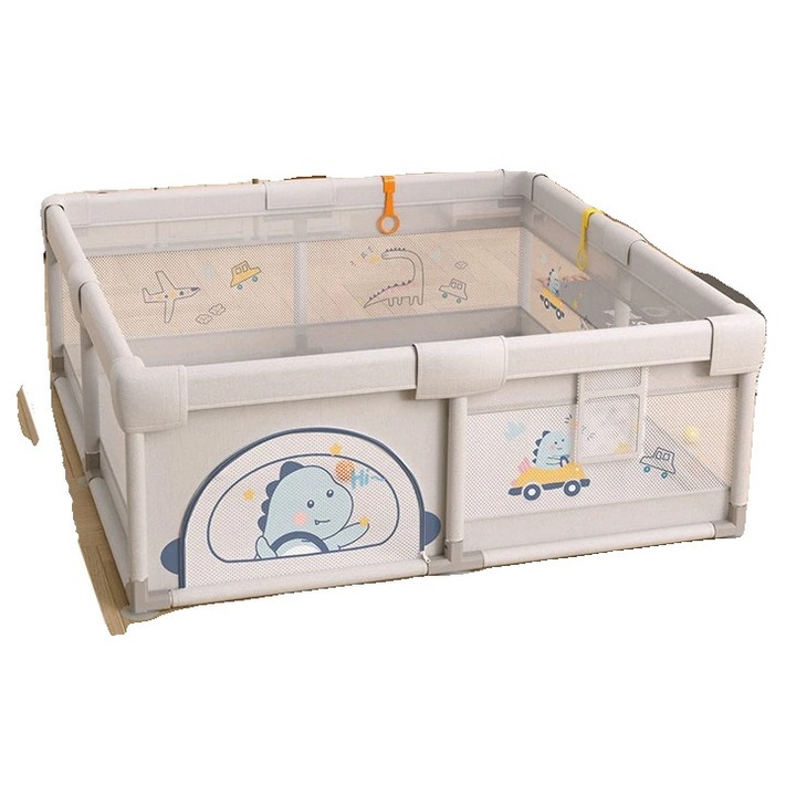 Tarc pentru copii, design cu dinozauri, dimensiune ajustabila, 200x200cm