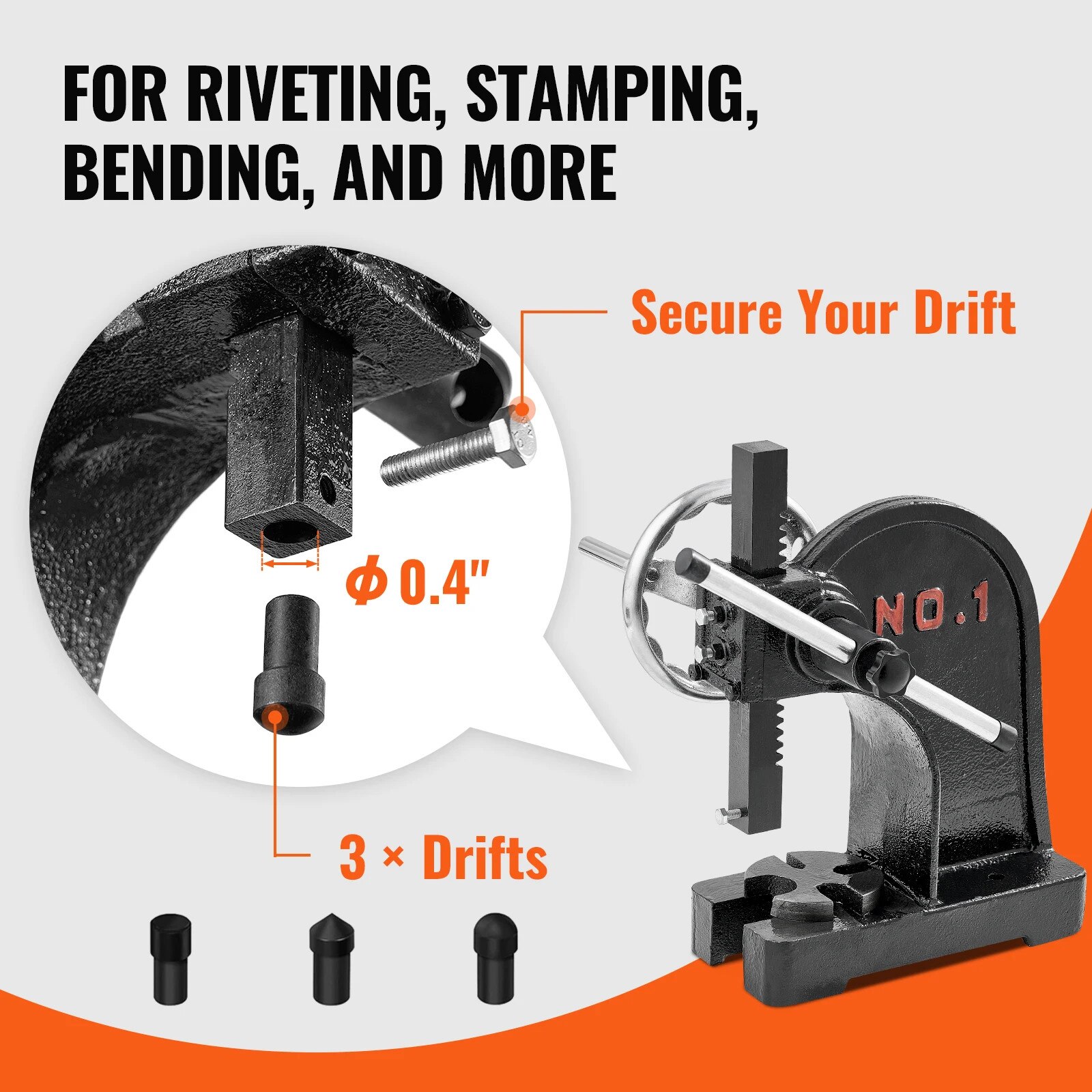 Presa, Capacitate 1 Ton, Inaltime Maxima de Lucru 15cm, Fier Turnat de ...