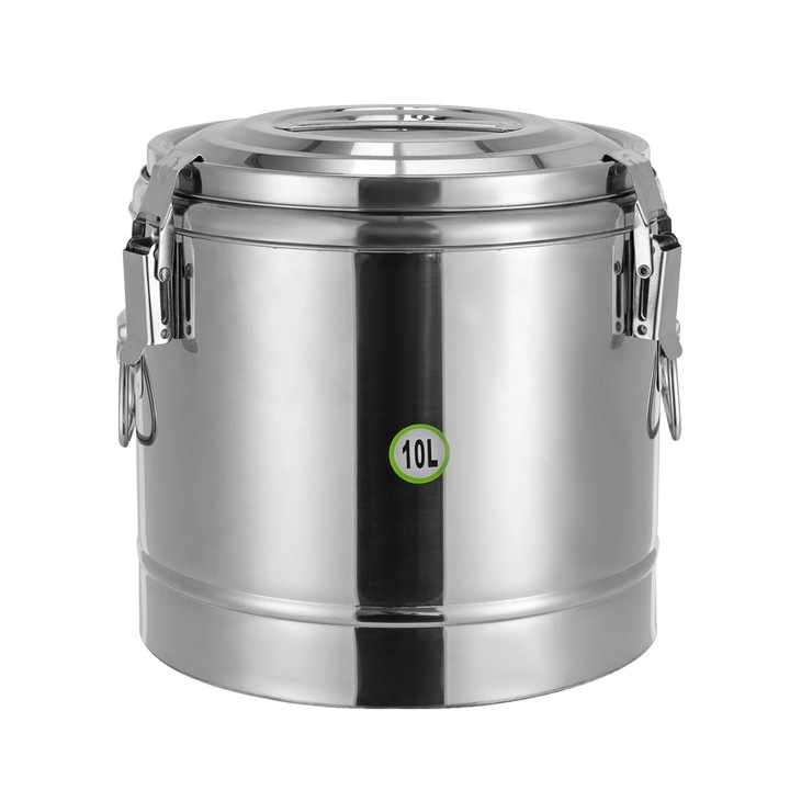 Cutie alimentara, 10L, inox, argintie, izolatie eficienta, utilizare versatila