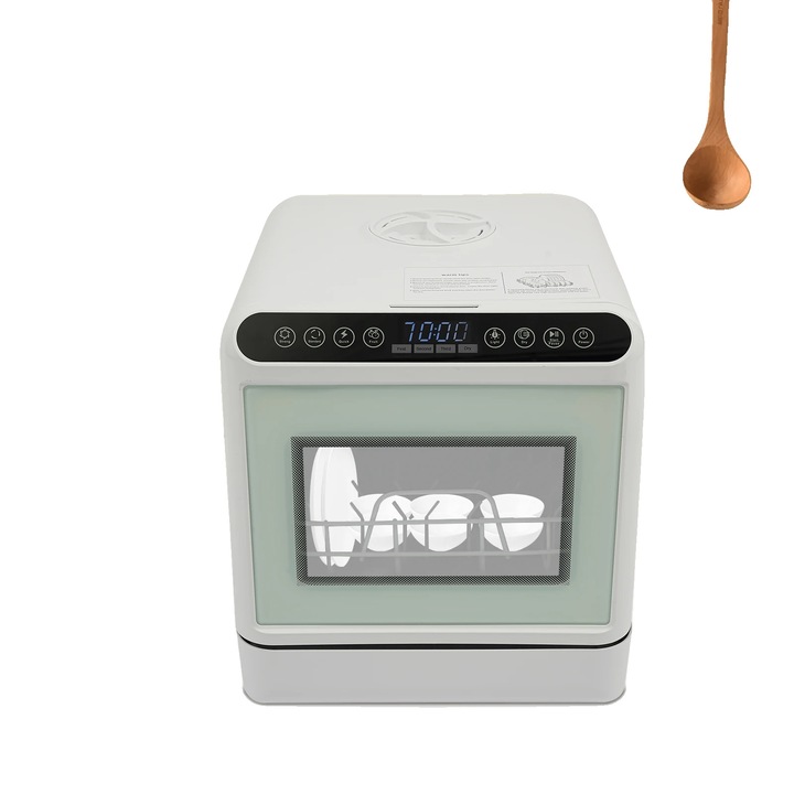 Masina de spalat vase, 4 moduri de spalare, capacitate 6L, 1100W, 41x46x46 cm