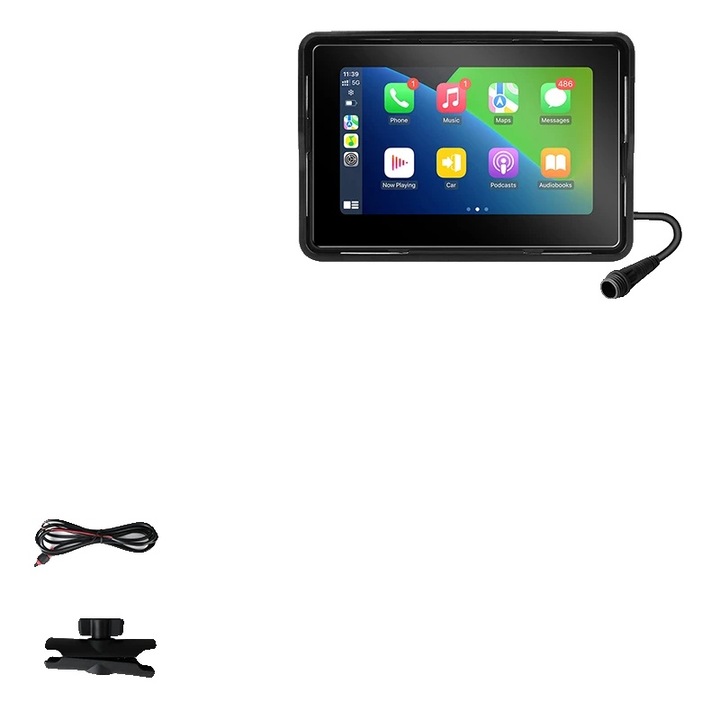 Player multimedia auto, MT-00, 5 inch, rezolutie 1280x720, conectivitate Wi-Fi si Bluetooth, rezistent la apa