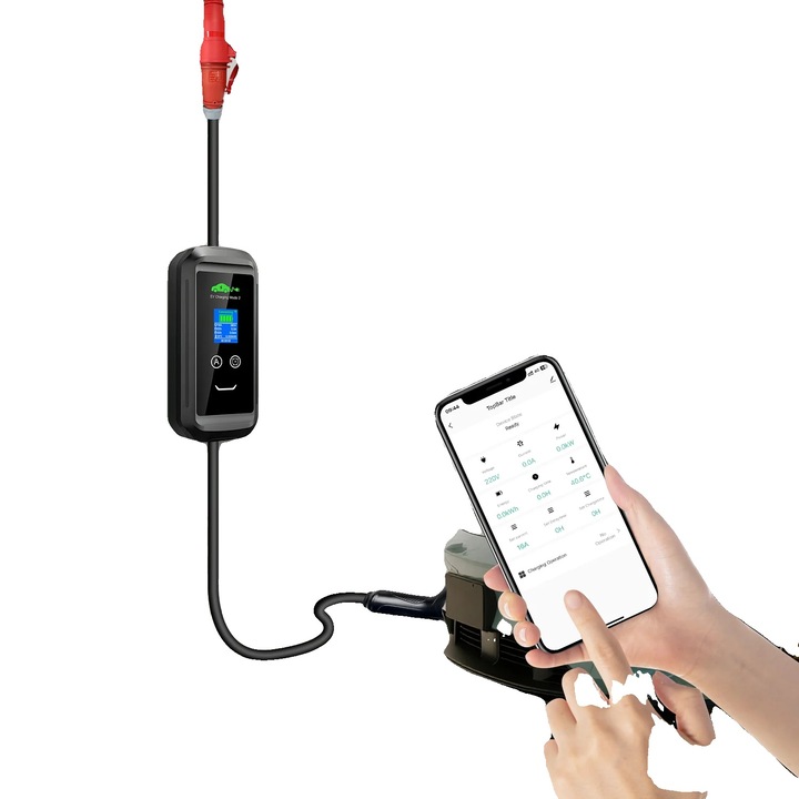 Incarcator mobil EV, control WiFi, curent ajustabil, Tip 2, 11KW, 10m