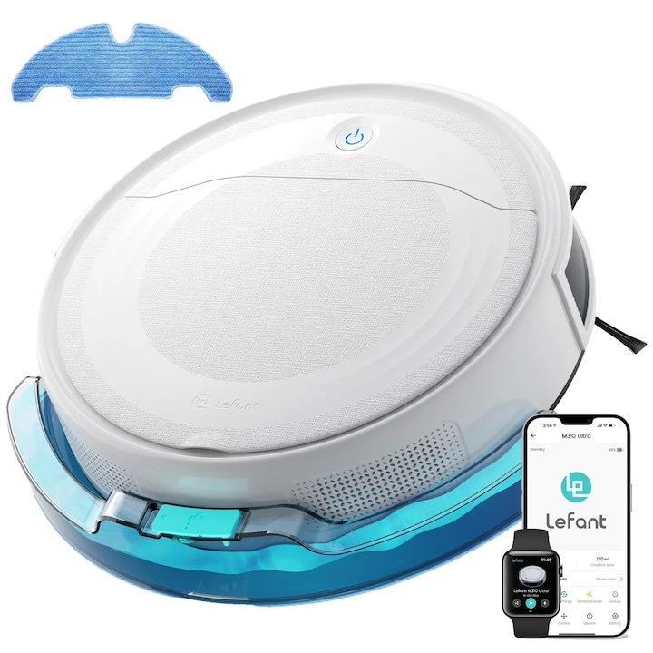 Aspirator pentru curatarea tapiteriei, 1650W, putere de aspiratie 15kPa, design cu doua rezervoare