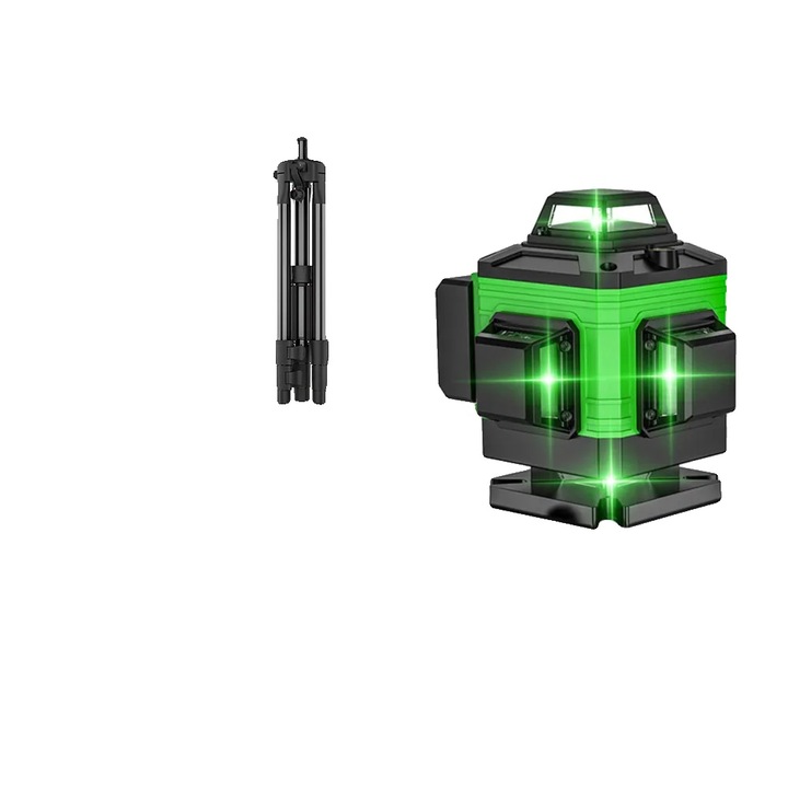 Nivela laser, 16 linii, set cu cutie din plastic si trepied, 65ft, IP54