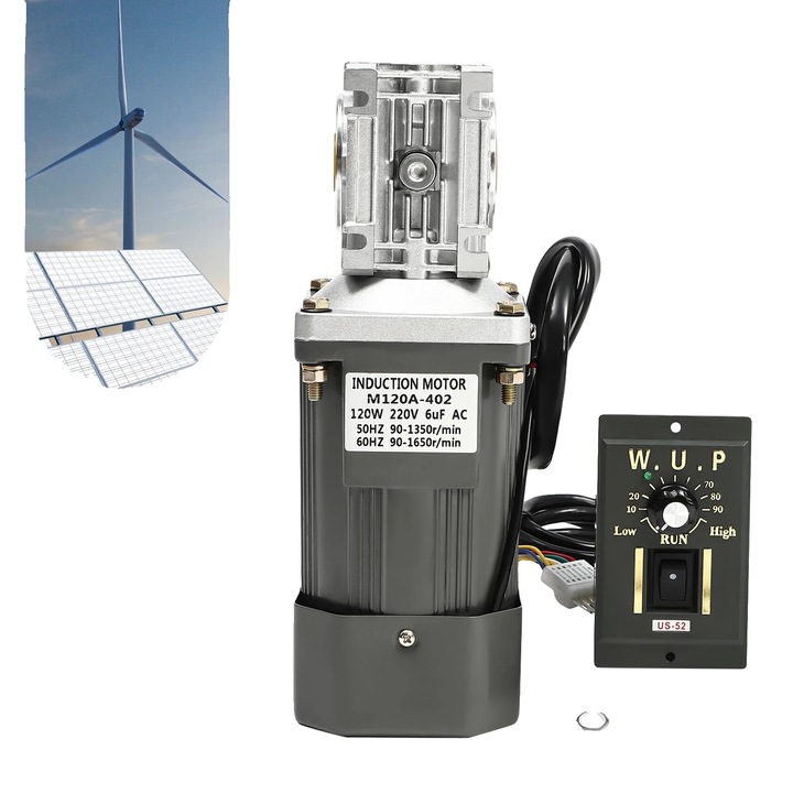 Motor electric cu angrenaj, 120W, 220V, 30:1, 9x9x25cm