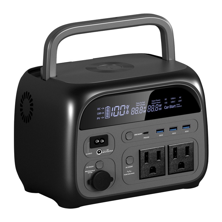 Statie de energie portabila, 345.6Wh, 2 porturi AC, 3 porturi USB-A, 1 USB-C, 4.5 kg