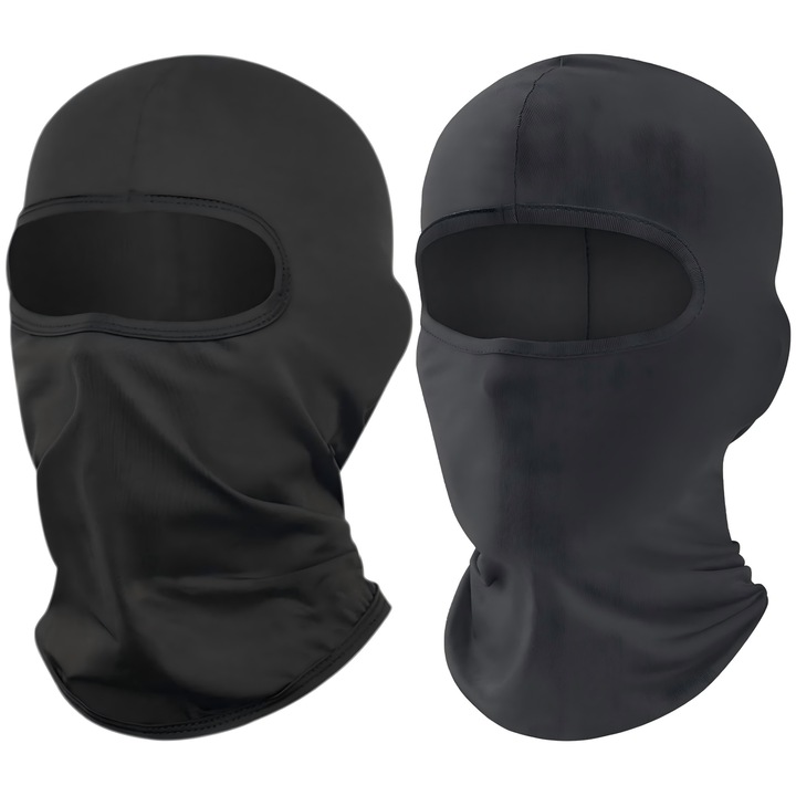 Set 2 masti faciale SunMira, protectie completa, negru/gri, 38x24cm