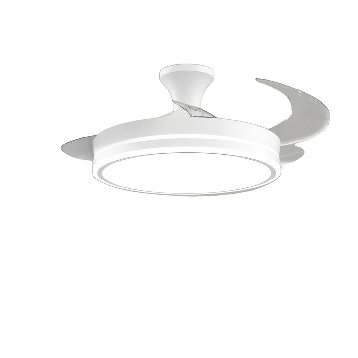 Вентилатор за таван, прибиращи се перки, LED източник на светлина, 42 инча, модерен дизайн