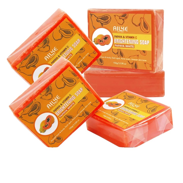 Сапуни с Папая, Озаряваща Формула, Хидратиращи, Комплект от 5 броя