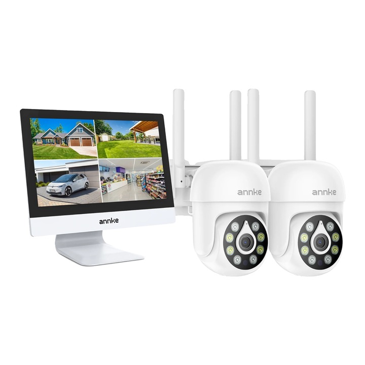 2 db 51CP megfigyelő kamera készlet, 4MP, fejlett éjjellátó, időjárásálló