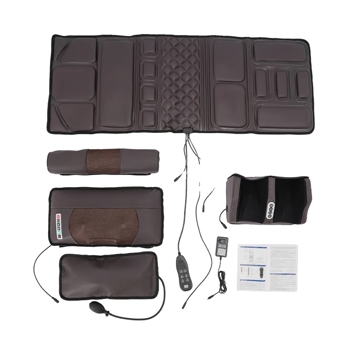 Масажна възглавница, регулируема интензивност, подвижна възглавница, кафява, стандартен размер