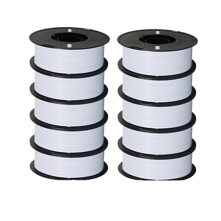 Filament 3D, PETG, fehér, szett 10kg (10x1kg)