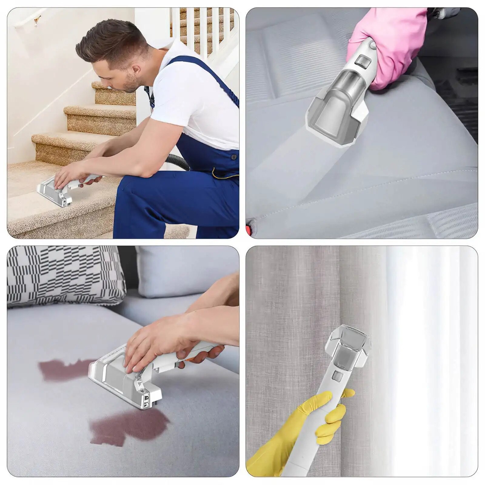 Aspirator pentru pete, 450W, putere de aspiratie 15 Kpa, capacitate rezervor apa curata 1080 ml, design compact