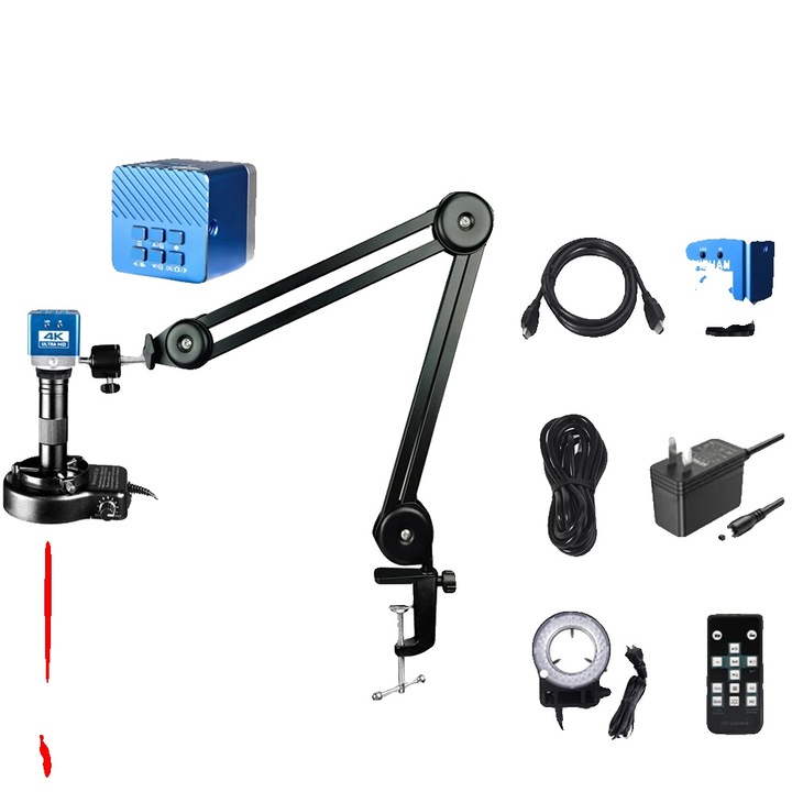 Microscop digital, 4K, 60MP Upgrade Set1, IMX415 Chip, 150x, metal