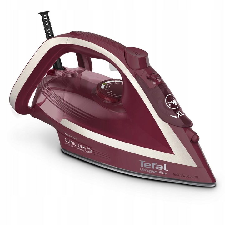 Fier de călcat Tefal FV6820 Ultragliss Plus, 2800W, talpă ceramică, jet de abur 260g/min, roșu