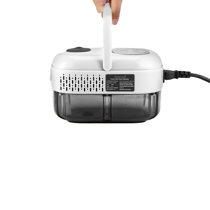 Aparat de curatat cu abur, portabil, 2500W, alb, 1100ml, compact
