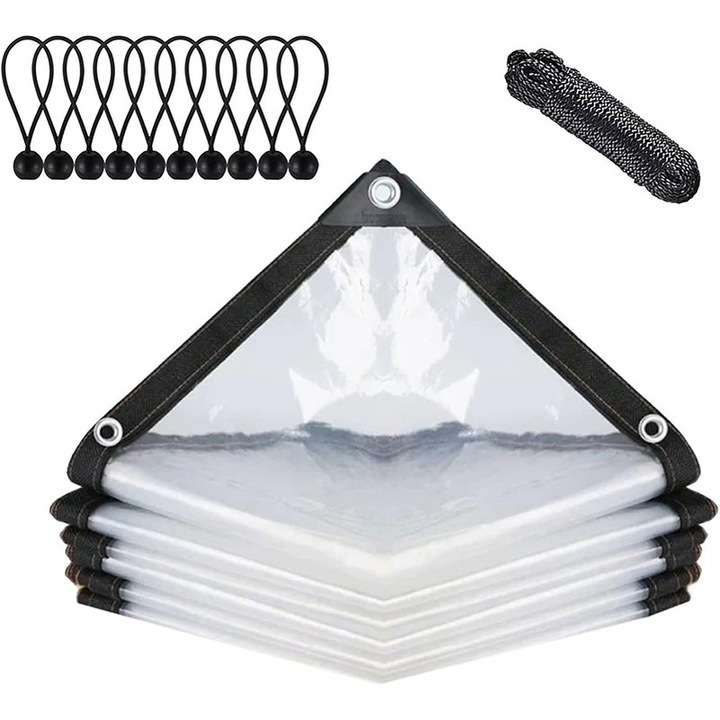 Prelata impermeabila pentru terase, Omelivon, protectie pentru mobilier de gradina, sere si terase, 200x100cm