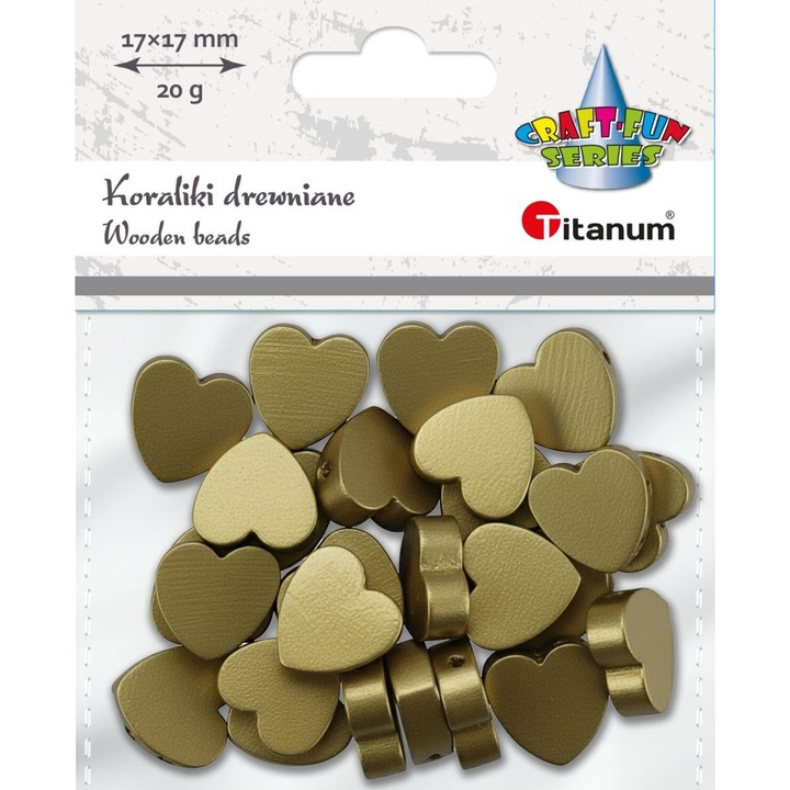 Set de margele Titanum, 17x17mm, 20g, aurii