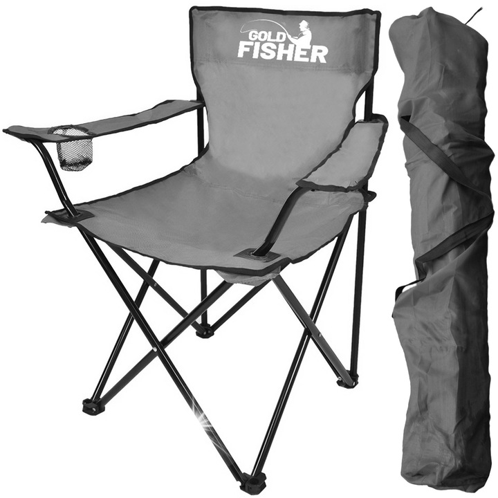 Сгъваем стол HUGO, сив, метален, 80x80x47 см, 100 кг