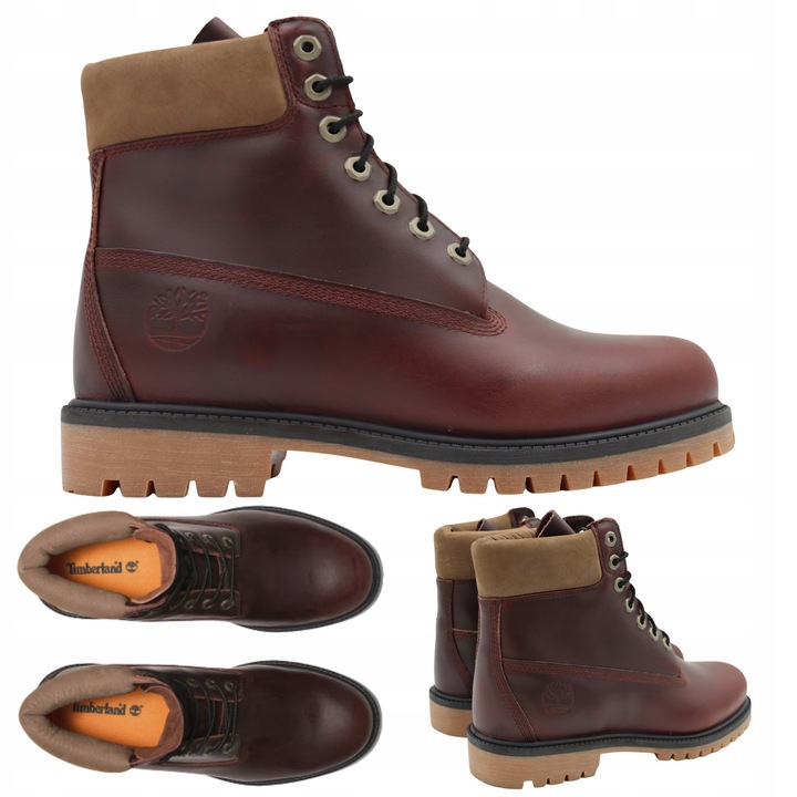 Ghete Timberland Heritage 6 Inch, piele, Bordeaux
