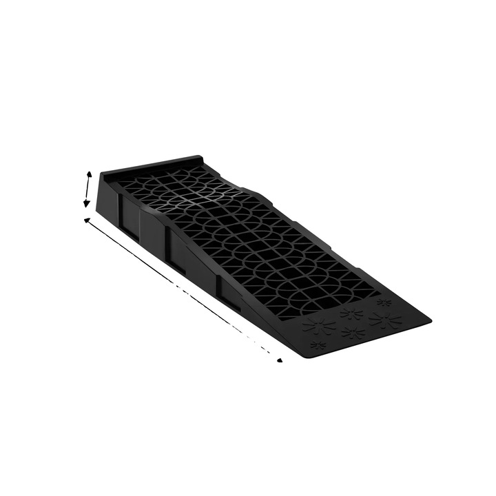 Rampa auto, capacitate maxima de incarcare 3000 kg, 70x20x8cm, set de 2, neagra