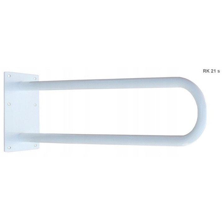 Bara de sprijin Ergoplus, 60 cm, alb, montaj perete, metal