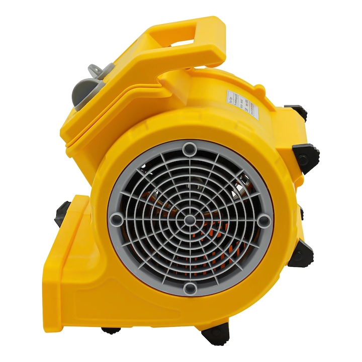 Ventilator de uscare pentru podea, 3 viteze, functionare silentioasa, galben, dimensiuni compacte
