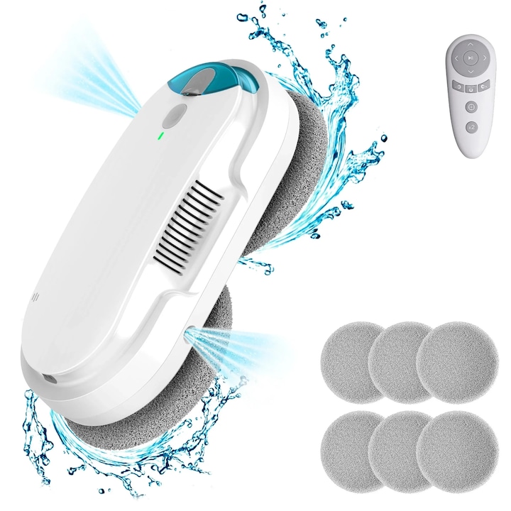 Aspirator Robot Pentru Podea, Tiravis® Taurus, 14.8V, Aspirator Robot Cu Navigatie Inteligenta Si Autonomie 90 Min, 6 Programe Curatare, Functii Aspirare Spalare Si Stergere, Reincarcare Automata Cu Baza Inclusa, Telecomanda, Negru