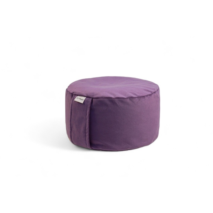 Perna de meditatie, La Mujer, Zafu, Violet, 30x15cm, Umpluta cu coji de hrisca