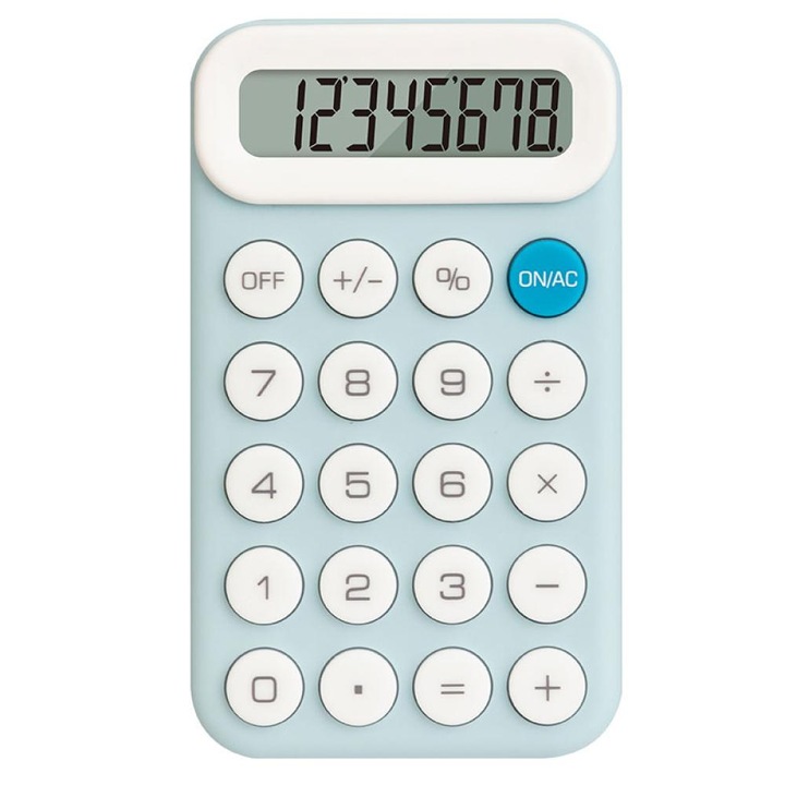 Calculator birou Deli, 8 digite, albastru