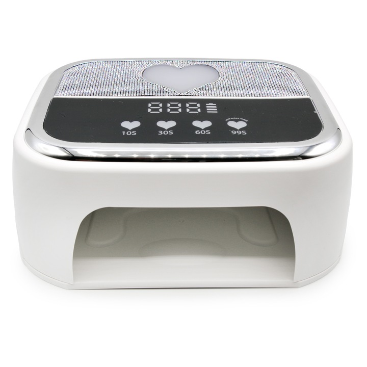 Lampa pentru unghii Led/uv 168W cu display si cristale, H6