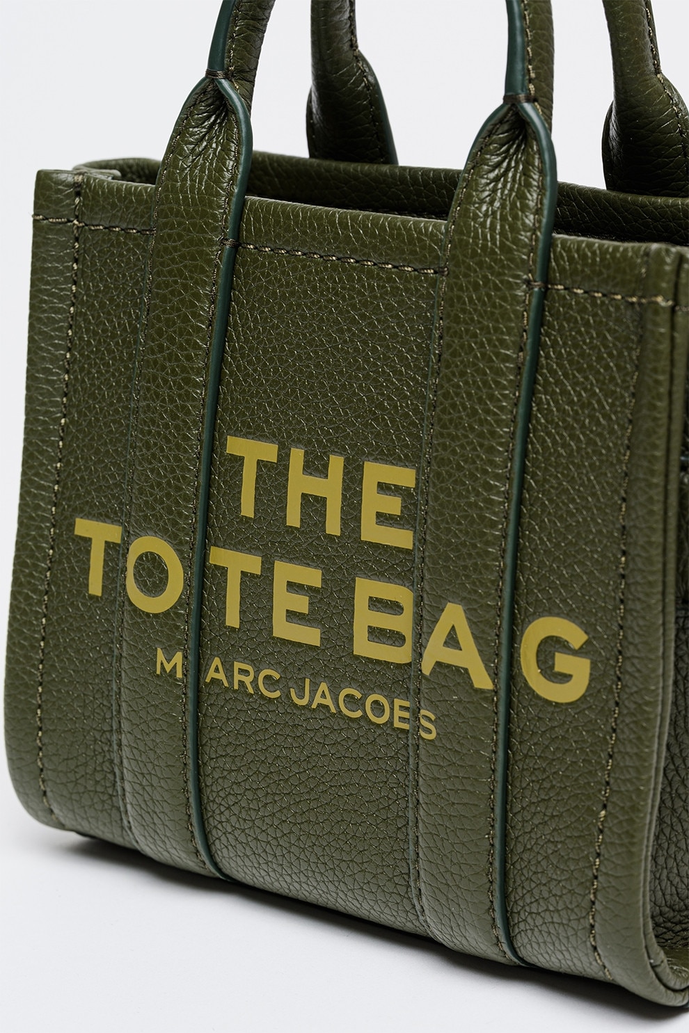 Marc Jacobs, Geanta tote mica din piele, Verde inchis - eMAG.ro