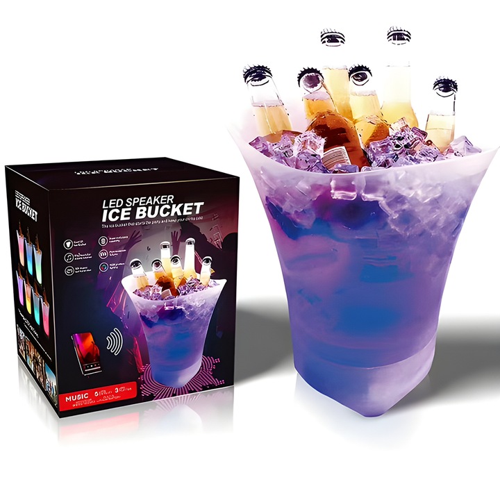 Frapiera LED Teno®, lumini si difuzor, materiale rezistente, capacitate ridicata, 7 L, transparent