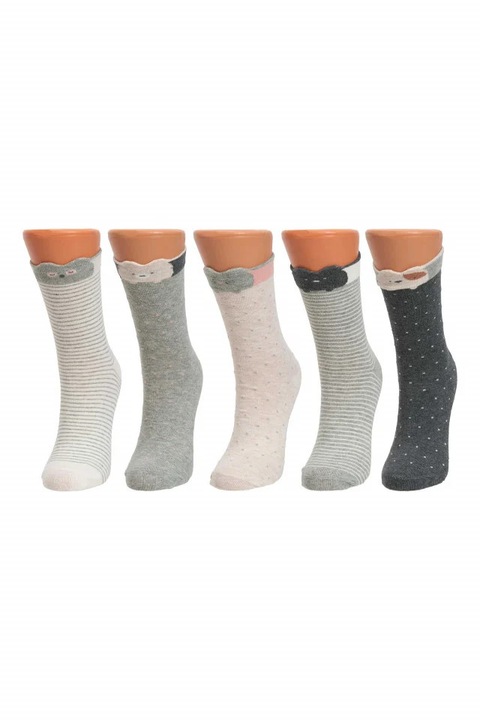 Дамски чорапи с забавен принт, Emy, комплект от 5 чифта 38/41