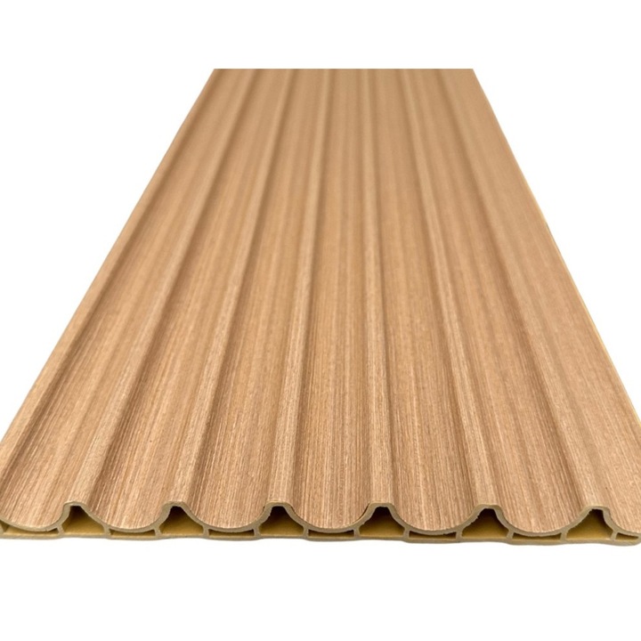 Profil decorativ, WPC, panou canelat, finisaj lemn deschis, 180x3000mm