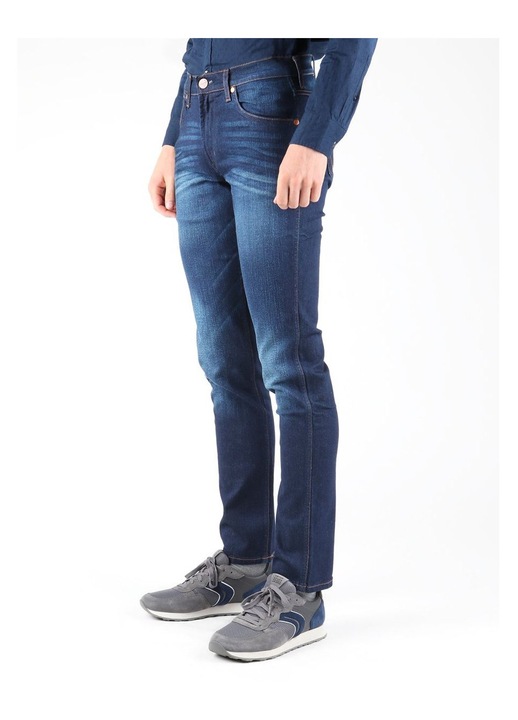 Мъжки дънки Wrangler, права кройка, памук/еластан, син, W30-L34 US