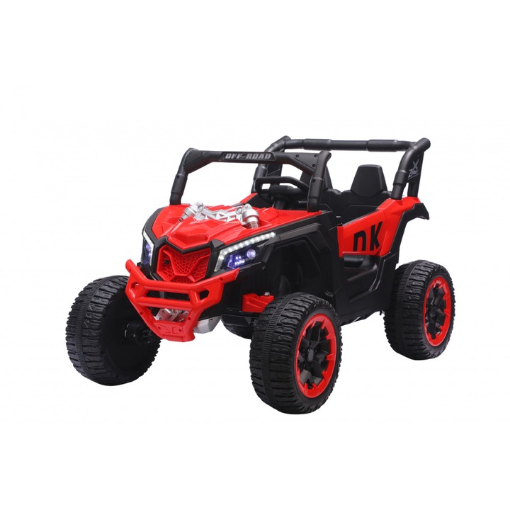 Masinuta electrica pentru 2 copii Nichiduta Off Road 4x4 Red, acumulator 12V4.5Ah, roti eva cu rulment, telecomanda 2.4G, lumini led, functie slow start, unitate audio cu usb si mp3