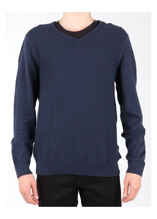 Férfi pulóver Lee, laza szabású, tengerészkék, 100% pamut, M INTL