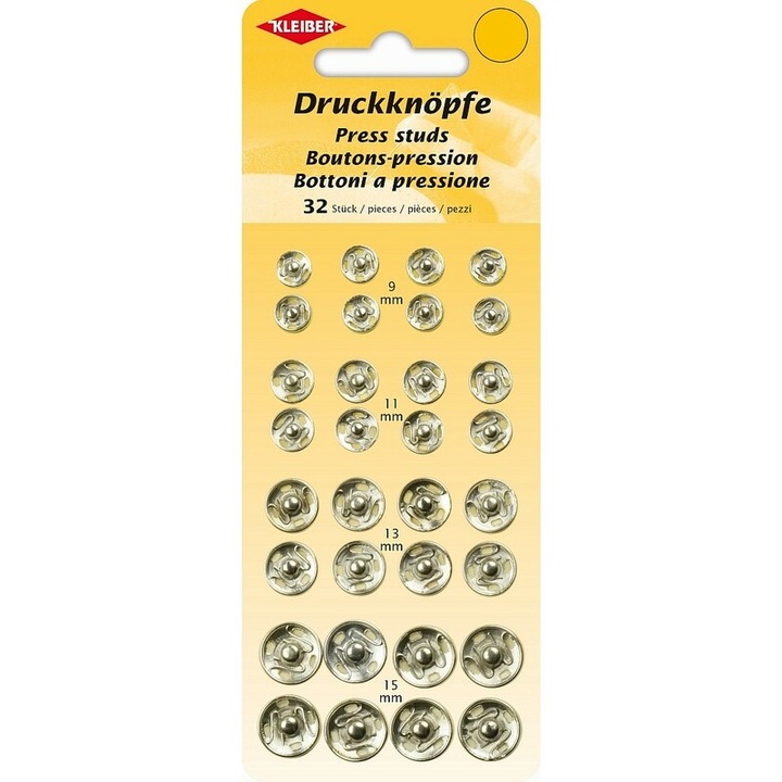 Комплект секретен тик-так копчета, kleiber, 70008, 32 броя, nickel