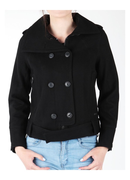 Дамско яке Lee, черно, вълна и полиестер, S INTL