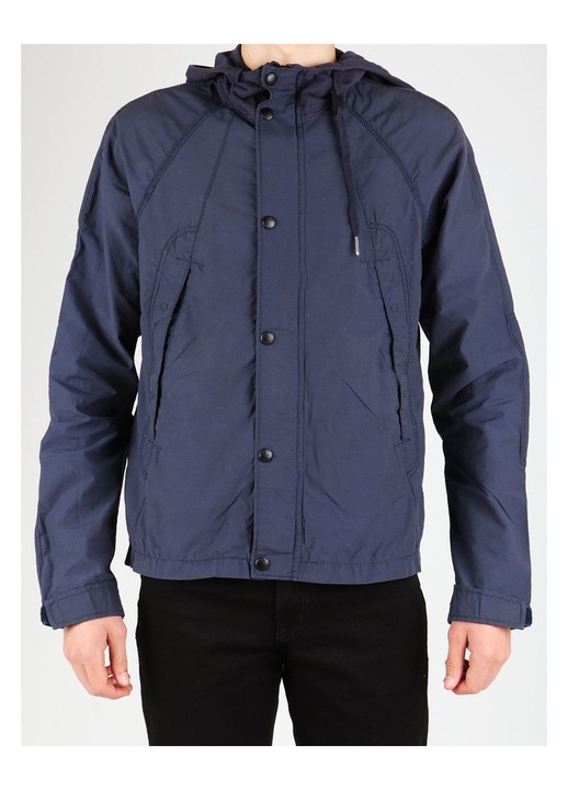 Мъжко яке, Guess, с качулка, дълги ръкави, тъмносиньо, памук/найлон, L INTL