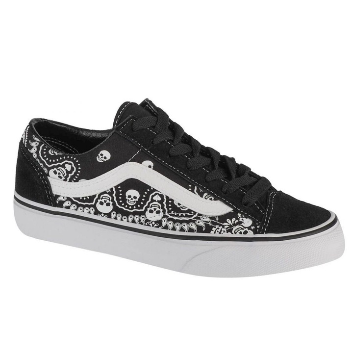 Vans Bandana Style VN0A54F6D9S teniszcipő, uniszex, textil, fekete/fehér, 36.5 EU