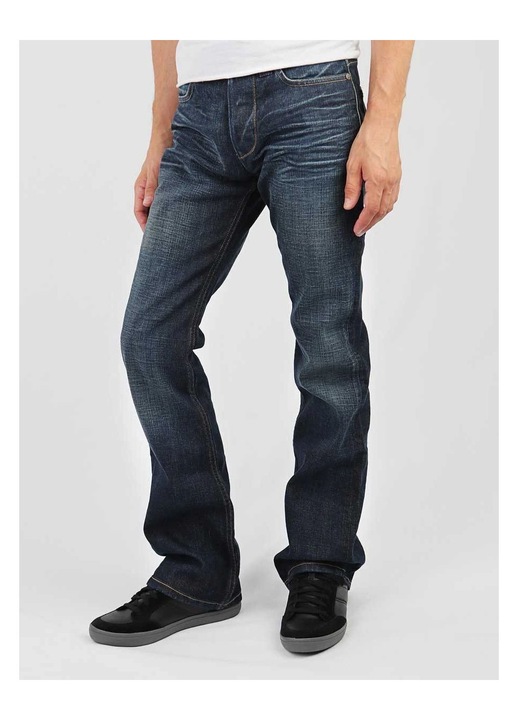 Férfi farmernadrág Lee Elton, kék, pamut, cipzáras slicc