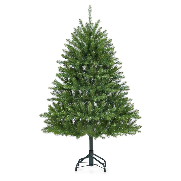 Műfenyő, LED-es fenyő, 180 cm, Sűrű PVC ágak, Összecsukható talp, Beltéri, Élénk rózsaszín