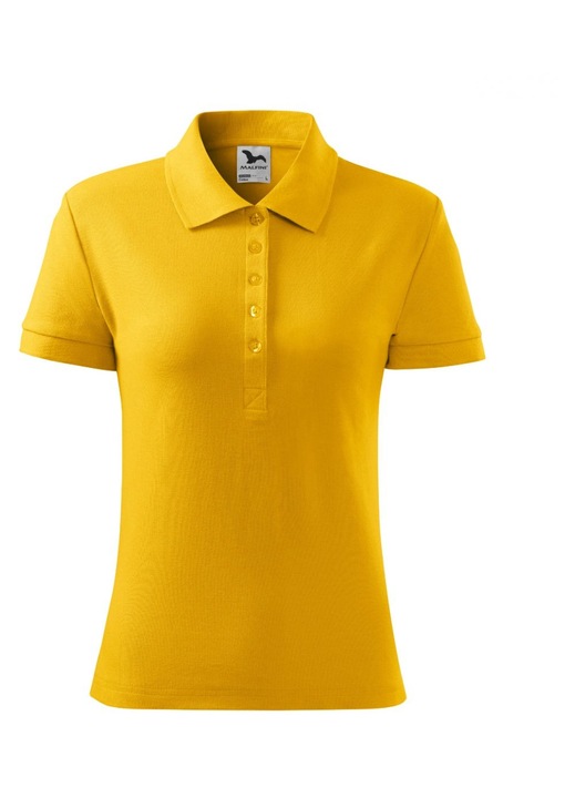 Malfini galler nelkuli polo, sarga, pamut, slim fit, rovid ujju