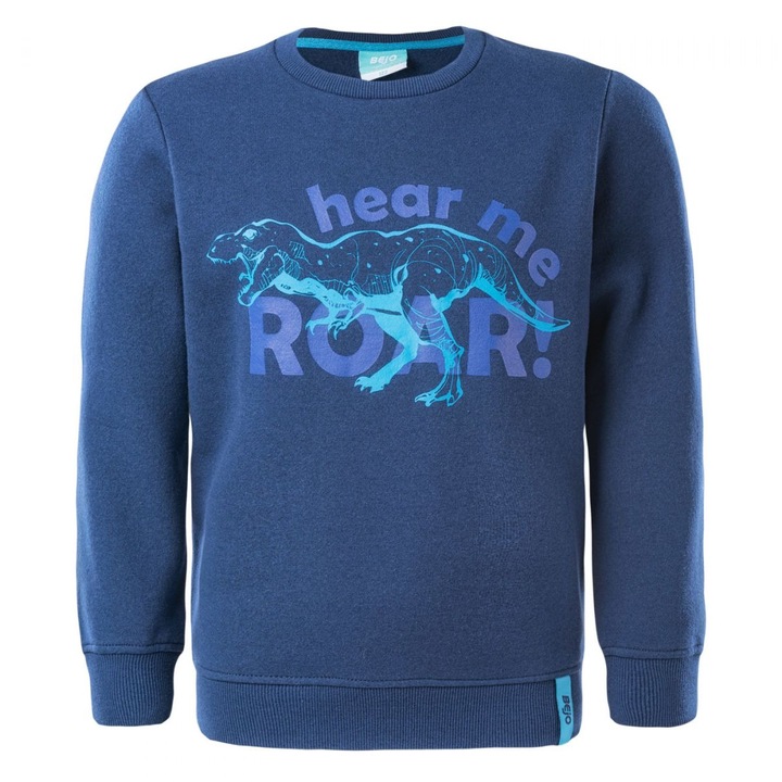 Bluza Bejo pentru baieti, albastru, bumbac si poliester, croiala lejera, 116 CM