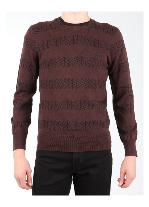 Férfi pulóver Levi's, laza szabású, kerek nyakú, barna, 100% pamut, M INTL
