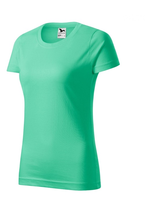Női póló Malfini Basic, karcsúsított, menta, 100% pamut, 2XL INTL